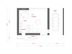 Проект красивого классического дома с гаражом и мансардой