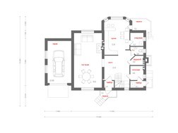Проект интересного загородного коттеджа с многоскатной кровлей