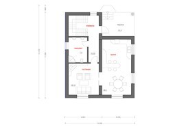 Одноэтажный коттедж с мансардой и красивым балконом над крыльцом