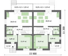 Изысканный стильный одноэтажный дом с мансардой