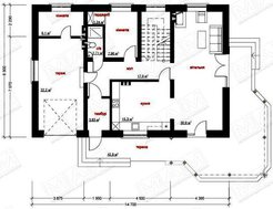 Просторный загородный коттедж с кирпичным фасадом