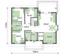 Проект загородного дома с мансардой