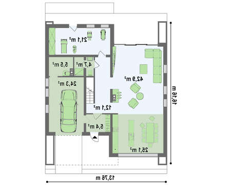 Проект современного двухэтажного дома хай тек с гаражом
