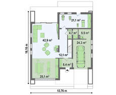 Проект современного двухэтажного дома хай тек с гаражом