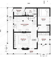 Дом с мансардой в стиле шале в каркасном исполнении