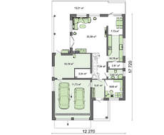 Проект просторного дома с террасой над гаражом
