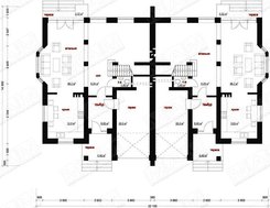 Проект просторного комфортного коттеджа на две семьи с гаражом