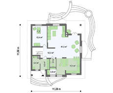 Вариант классического дома с мансардой 4M122 в каркасе