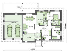 Простой в реализации комфортный дом с гаражом