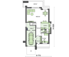 Необычный дом с мансардой для узкого участка