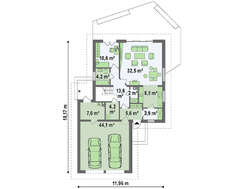 Идеальный дом с мансардой для вытянутого участка