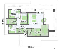 Шикарный современный одноэтажный дом