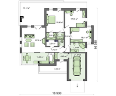 Стильный современный одноэтажный дом