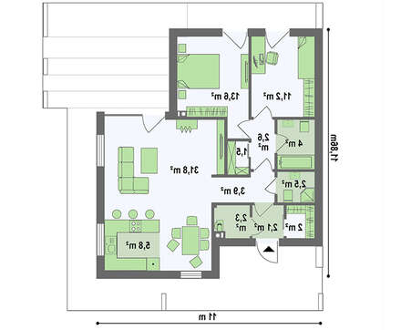Современный дом с комфортной террасой