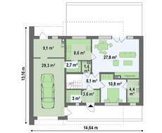 Современный двухэтажник в стиле хай тек