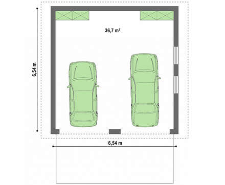 Классический гараж на две машины