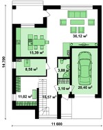 Проект красивого современного дома в стиле модерн