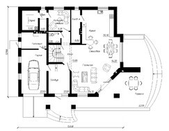 Классический особняк с мансардой и с цокольным этажом