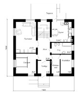 Экономичный классический дом с мансардой