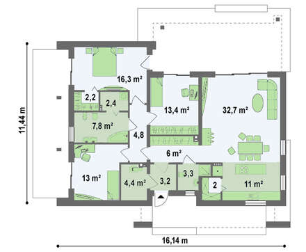 Проект коттеджа в современном дизайне Проект коттеджа в современном дизайне