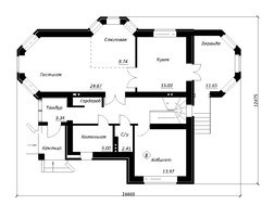 Коттедж с мансардой в английском стиле