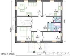 Проект красивой большой загородной виллы с оригинальным фасадом