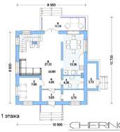 Проект жилого дома площадью 130 m²