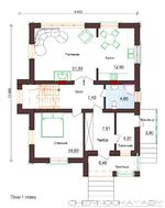 Проект 2х этажного дома с оригинальным фасадом