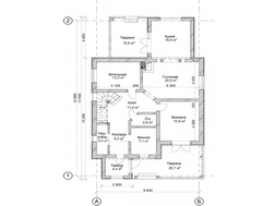 Проект коттеджа с террасой и балконом площадью 200 m²