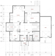 Архитектурный проект красивого дома с деревянной отделкой фасада
