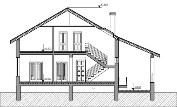 Архитектурный проект особняка с зимним садом