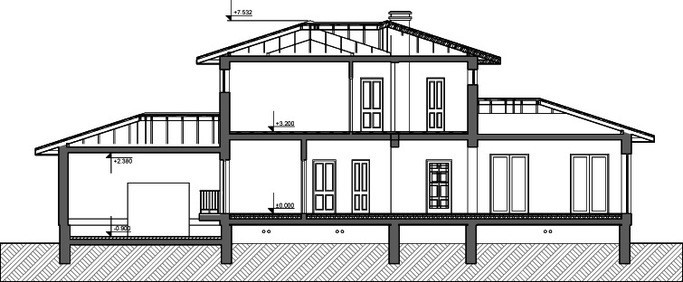 Проект удобного современного дома 300 m²