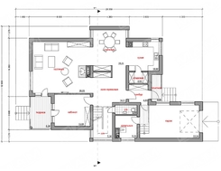 Проект дома хай тек до 300 m² с террасой