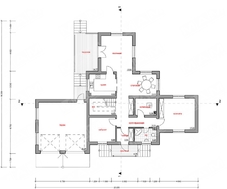 Проект жилого загородного дома 220 m² с террасой