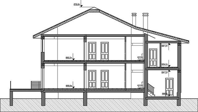 Проект жилого дома с террасой и удобной планировкой