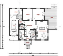Проект жилого дома с террасой и удобной планировкой