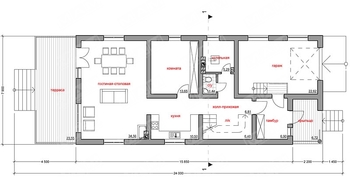 Проект 2х этажного дома для узкого участка