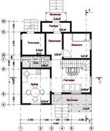 Проект жилого светлого дома с мансардой