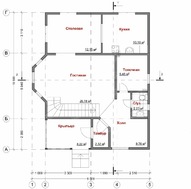 Готовый проект стильного загородного мансардного дома