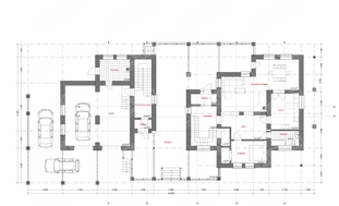 Проект большого просторного дома с кирпичным фасадом и всеми удобствами
