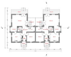 Проект большого просторного дома с мансардой и удобной планировкой