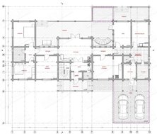 Проект 2х этажного загородного жилого дома с деревянным фасадом