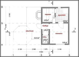 Проект бани с крытым крыльцом