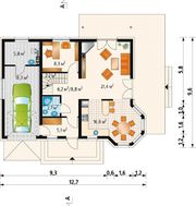 Двухэтажный дом, декорированный кирпичной кладкой черного цвета