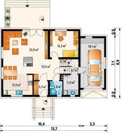 Проект оригинального коттеджа с двумя этажами