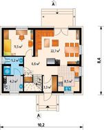 Компактный коттедж с живописным экстерьером