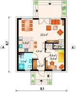 Красивый коттедж с роскошными комнатами и светлой кухней