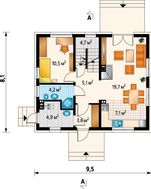 Привлекательное строение на два этажа с соединенной гостиной зоной