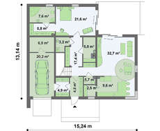 Проект особняка в стиле модерн