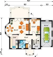 Оригинальная вилла с мансардой и террасой